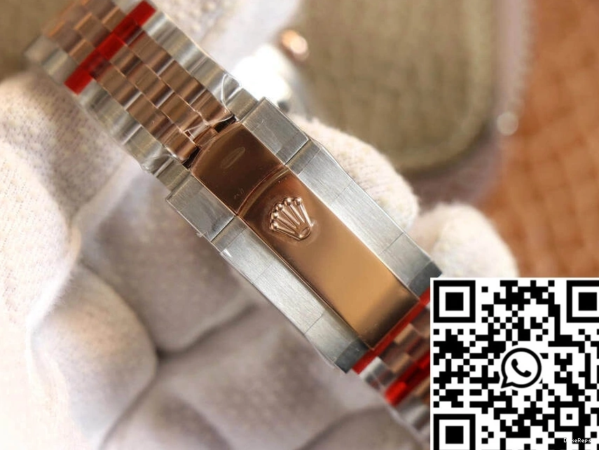 Datejust White M126231-0017 EW Rolex Dial Rose Factory Gold 0314